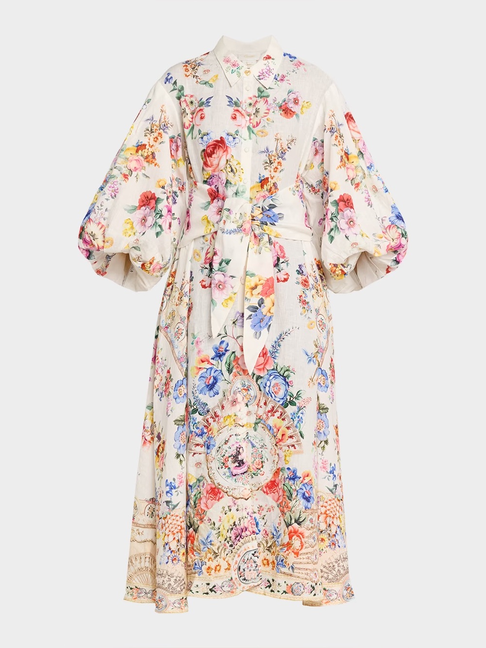 NWT Camilla Waist Tie Shirt Dress With Bubble Sleeve
Sz L